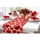 Tischläufer 50 cm x 9 m mit Herzmuster + Taftband 50 m – Leidenschaft in Rot