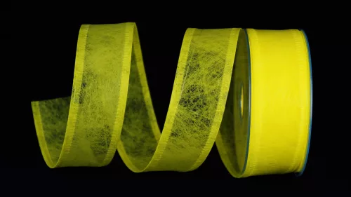 Dekorationsband zitronengelb 40 mm x 25 m