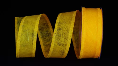 Dekorationsband sonnengelb 40 mm x 25 m