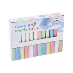 Straßenmalkreide, Weiß + Bunt, 24 Stück