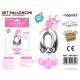 Folienballon-Set rosa 115 cm – Zahl 0 – 15 Stück / Packung