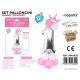 Folienballon-Set rosa 115 cm – Zahl 1 – 15 Stück / Packung