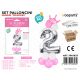 Folienballon-Set rosa 115 cm – Zahl 2 – 15 Stück / Packung