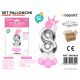 Folienballon-Set rosa 115 cm – Zahl 8 – 15 Stück / Packung