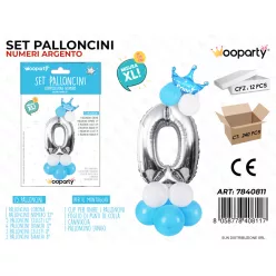 FÓLIALUFI SZETT EZÜST-BLAU "0" 115 CM