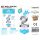 Folienballon-Set blau 115 cm – Zahl 2 – 15 Stück / Packung