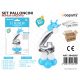 Folienballon-Set blau 115 cm – Zahl 4 – 15 Stück / Packung
