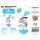 Folienballon-Set blau 115 cm – Zahl 5 – 15 Stück / Packung
