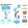 Folienballon-Set blau 115 cm – Zahl 6 – 15 Stück / Packung
