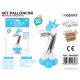 Folienballon-Set blau 115 cm – Zahl 7 – 15 Stück / Packung