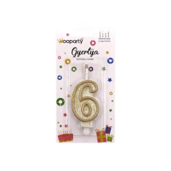   Magische (Wiederentzündbare) Geburtstags-Zahlenkerze 9x4 cm 6