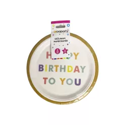 SZÜLINAPI PAPÍRTÁNYÉR 23 CM 6 DB / CSOMAG