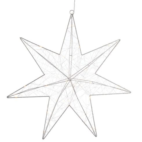 LED Stern Silberdraht, 30LED, 50cm d