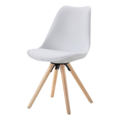 Stuhl mit gepolsterter Sitzfläche, weiß, ca.83cmH