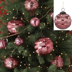 Christbaumkugel Ornament, pink, groß, ca.10cmD