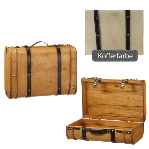 Truhen Koffer, Holz, 2er Set, gr., braun