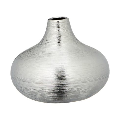 Vase, silber, matt, kl., ca.13cmH