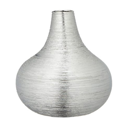 Vase, silber, matt, gr., ca.18cmH