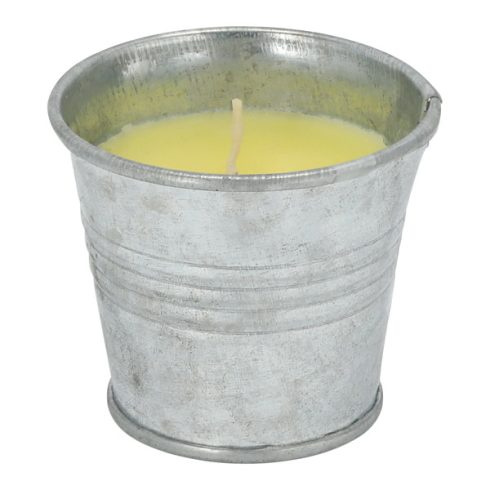 Kerze Citronella im Zinktopf, ca 6x6cm
