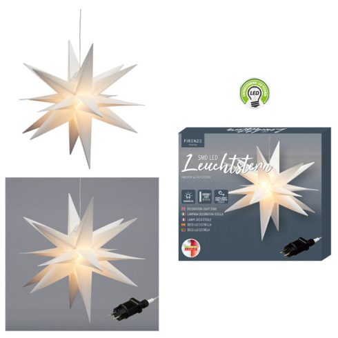 LED Stern, SMD, faltbar, weiß, OUTDOOR, groß, ca. 60cmD