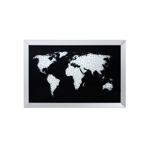 Bild "Kristall Weltkarte", 90x60cm