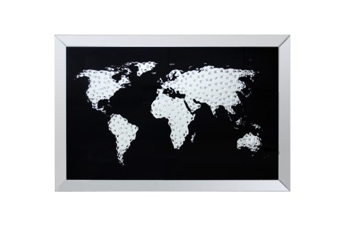 Bild Kristall Weltkarte", 90x60cm"