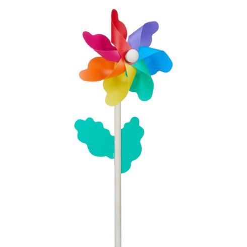 Windrad "Flower" bunt , ca. 30cm , 11cm Ř