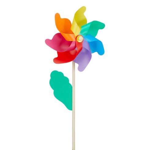 Windrad "Flower" bunt , ca. 75cm , 30cm Ř