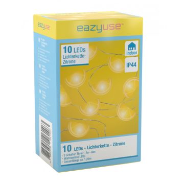 10er LED-Licherkette, Zitrone