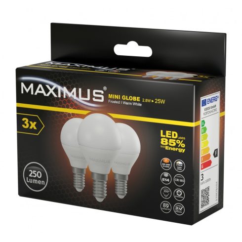 LED Mini-Globe, E14, 2,8Watt, 250 Lumen