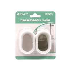 Duschvorhangringe, 12 Stück