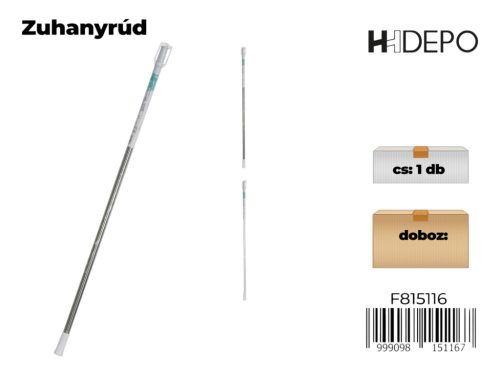ZUHANYRÚD 110-200 CM EZÜST