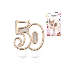 TORTA SZÁMGYERTYA 50 ARANY