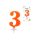 Geburtstags-Zahlenkerze 8 cm Orange 3